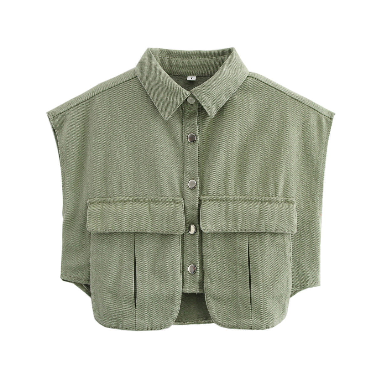 Women's Sleeveless Utility Blouse with Pockets
