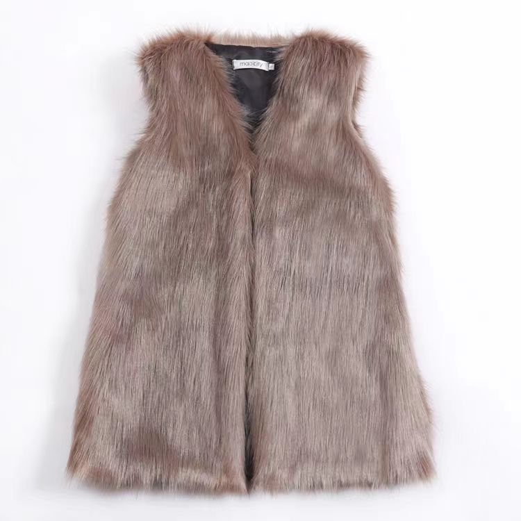 Women's Elegant Faux Fur Vest with Fashionable Cut
