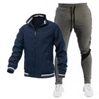Men's Sporty Track Jacket and Jogging Pants Set