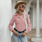 Women's Striped Long-Sleeve Shirt