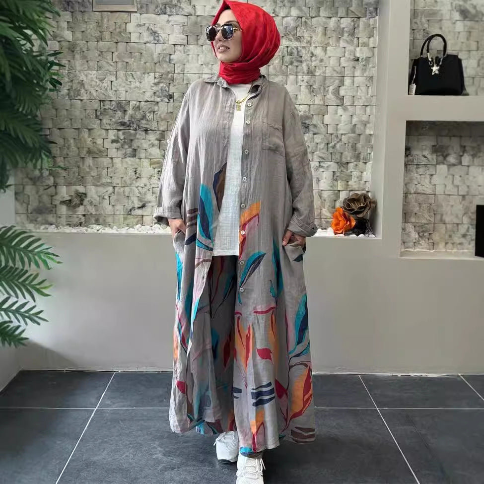 Women's Long Floral Blouse