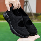 Breathable Women's Slip-On Sneakers with Elastic Upper and Cushioned Sole