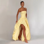 Women's Evening Dress with Fitted Bodice and Asymmetric Skirt