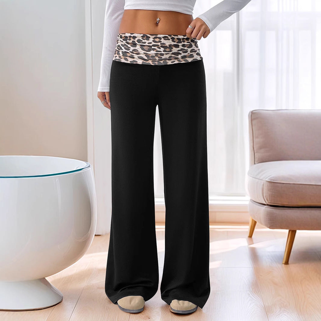 Elegant and Comfortable Casual Trousers with Fashionable Waistband