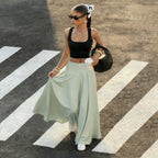 Women's Maxi Skirt with Flowing Cut and Flexible Waistband