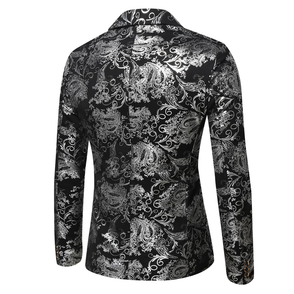 Elegant Blazer with 3D Floral Design