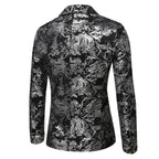 Elegant Blazer with 3D Floral Design