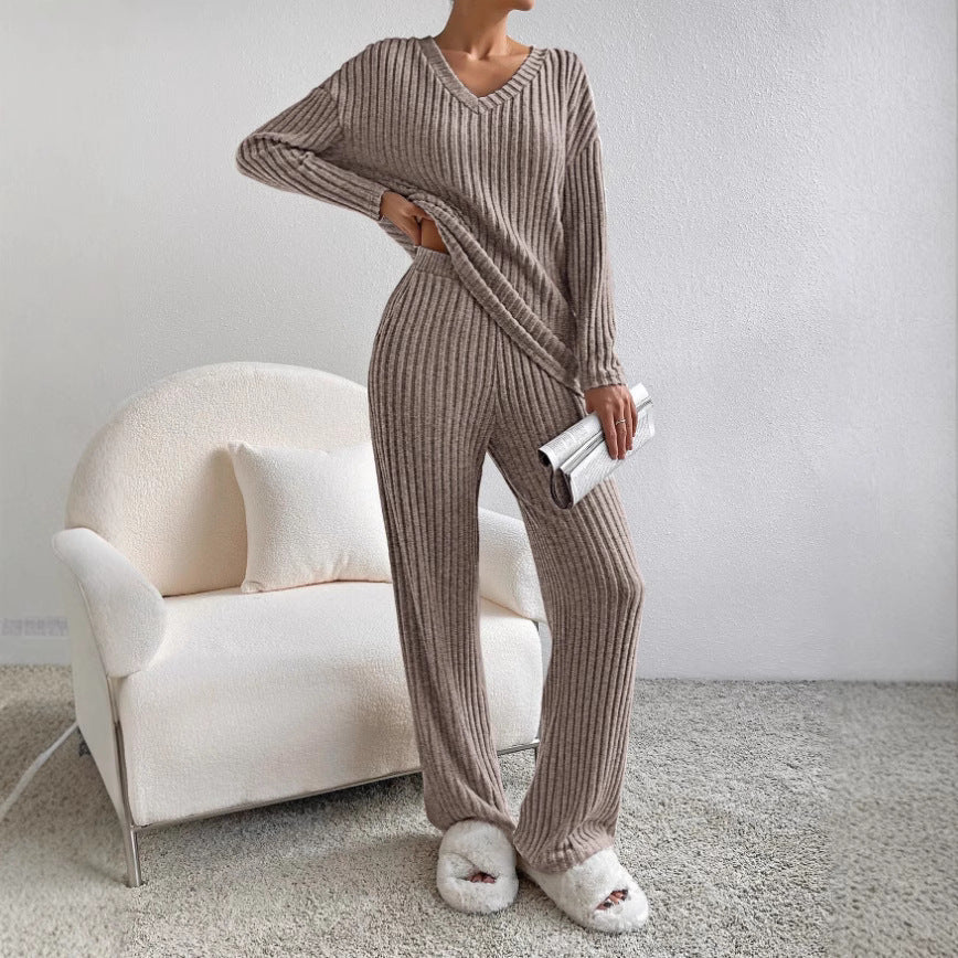 Women's Comfortable and Stylish Ribbed Lounge Set