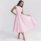 Women's A-Line Cocktail Dress with Waist Detail
