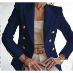 Women's Elegant Blazer with Gold Button Detail
