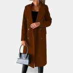 Elegant Double-Breasted Trench Coat with Pockets