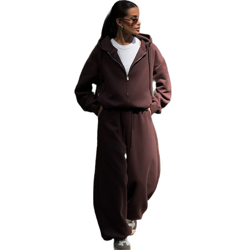 Women's Fashionable Leisure Hoodie Suit