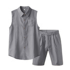 Men's Sleeveless Shirt and Shorts Set