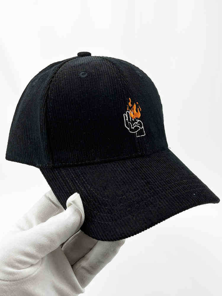 Corduroy Graphic Baseball Cap