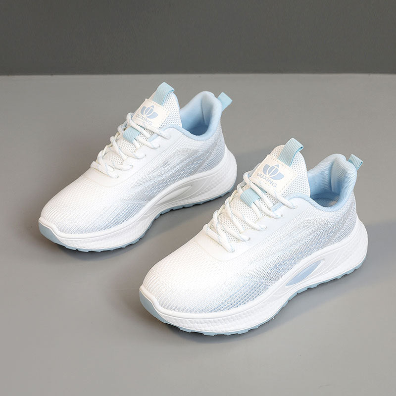 Women's Breathable Casual Shoes with Cushioned Sole and Elastic Upper