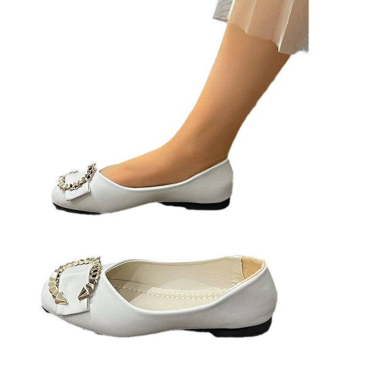 Women's Ballet Flats with Decorative Embellishments
