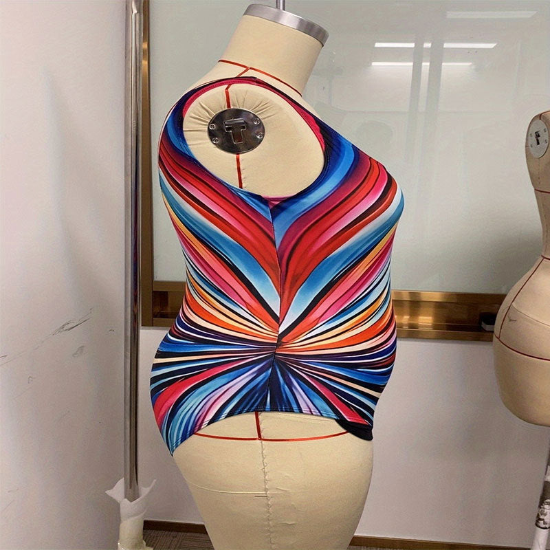Women's Swimwear with Stylish Spiral Pattern
