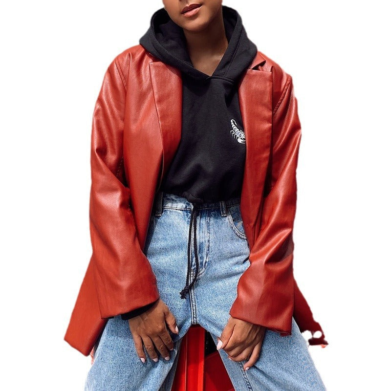 Women's Elegant and Stylish Faux Leather Jacket