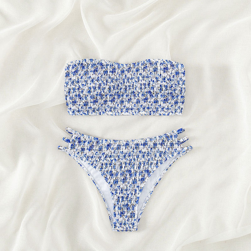 Women's Bandeau Bikini with Sophisticated Knot Design