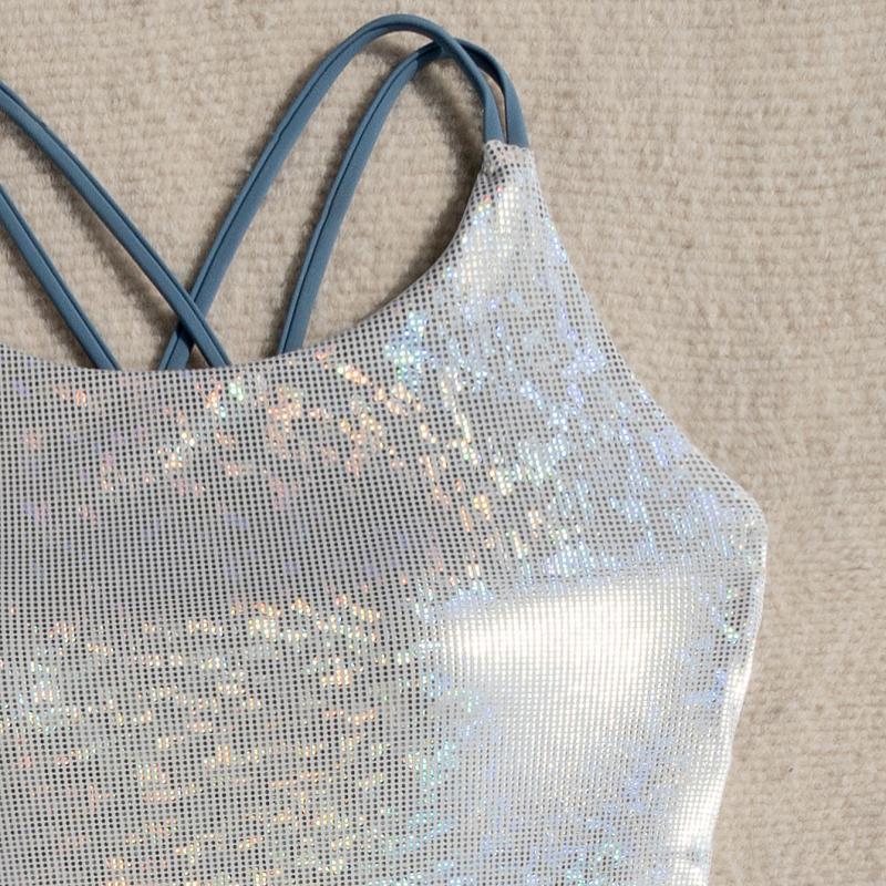 Women's Shimmering Swimsuit with Adjustable Straps