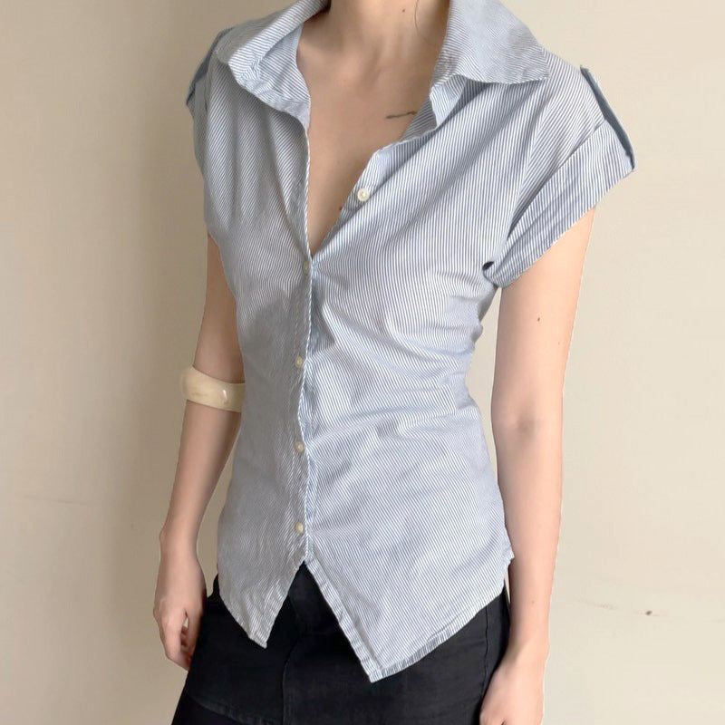Elegant Blouse with Modern Stripes