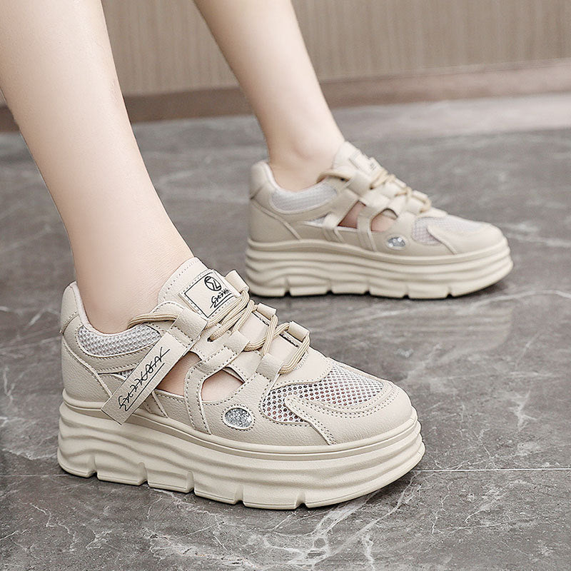 Women's Breathable Platform Sneakers with Ergonomic Design