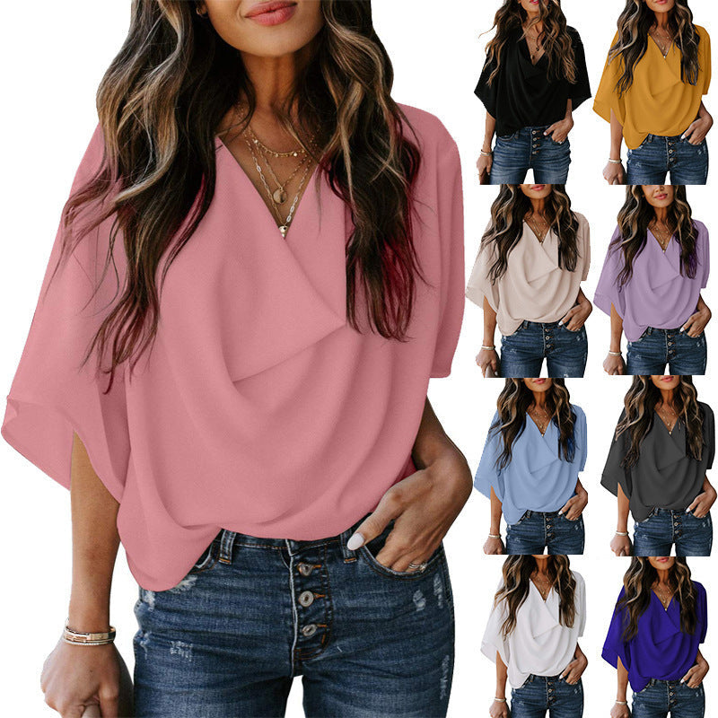 Women's Boat Neck Blouse with Casual Fit