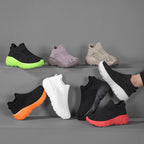 Women's Breathable Knit Sneakers with Flexible Sole