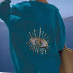 Women's Blouse with Unique Eye Embroidery