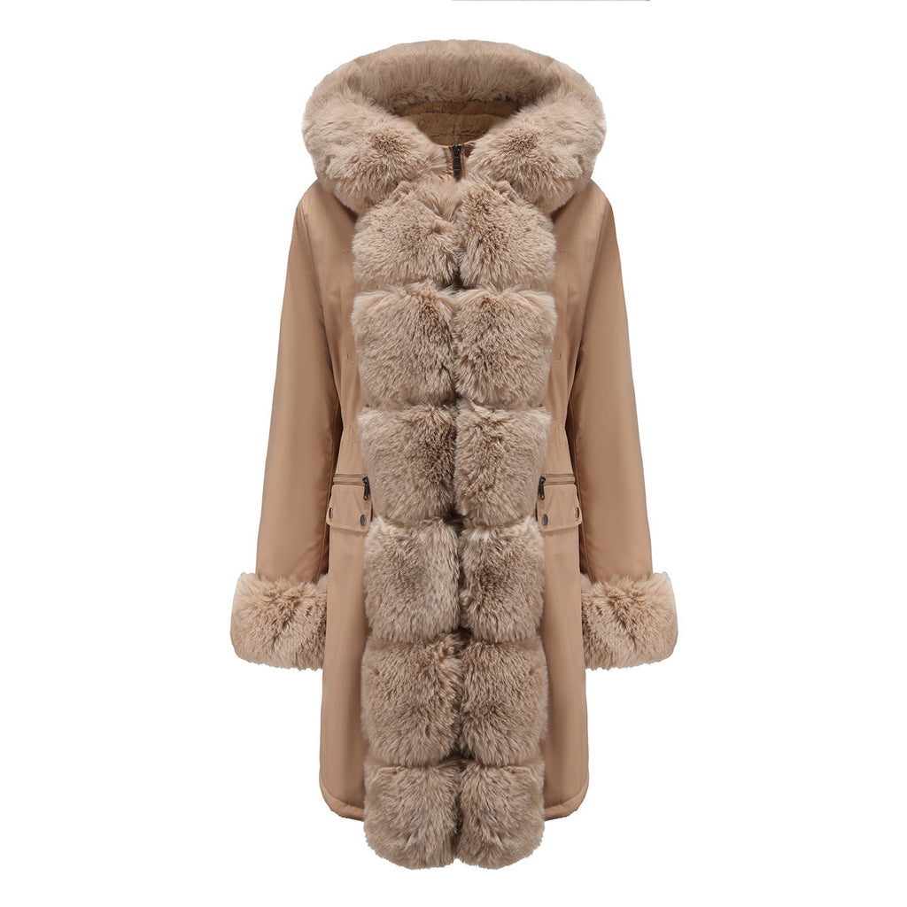 Elegant Parka with Faux Fur Trim