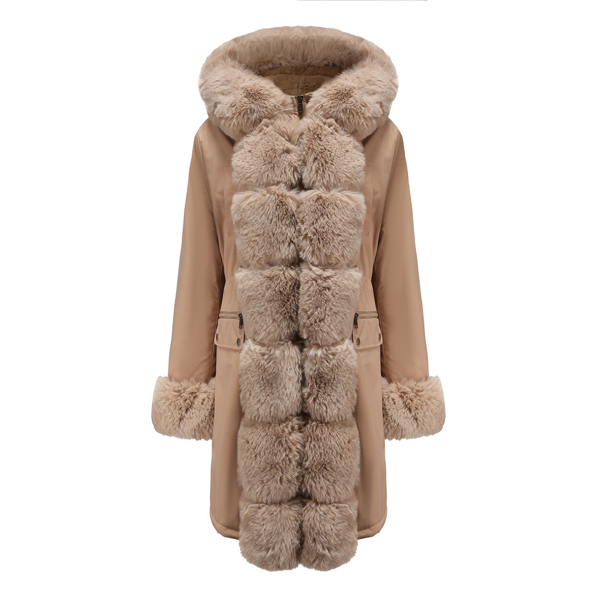 Elegant Parka with Faux Fur Trim