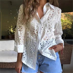 Women's Elegant Blouse with Cut-Out Details