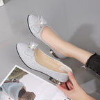 Women's Ballet Flats with Decorative Bow Design