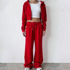 Women's Cropped Hoodie and Comfortable High-Waisted Joggers