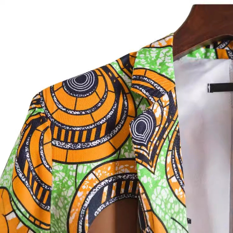 Women's Blazer with African Print and Modern Cut