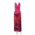 Women's Boho Maxi Dress with Draped Bodice