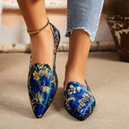 Women's Ballet Flats with Elegant Tweed Finish