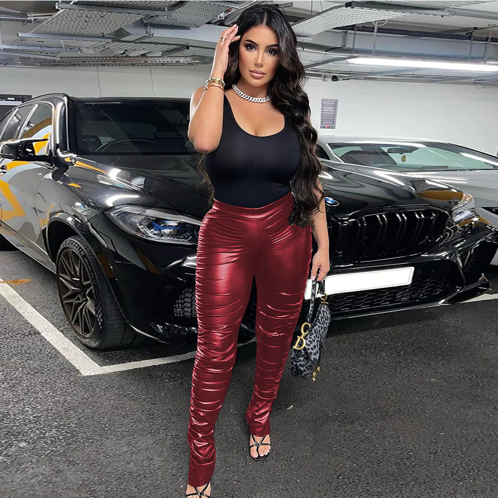 Women's High-Waisted Biker Pants