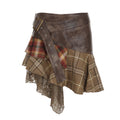 Women's Asymmetrical Wrap Skirt with Ruffle Details