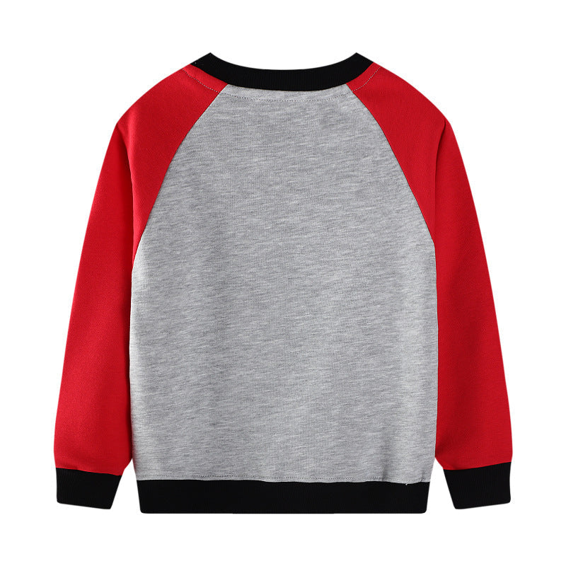 Boys' Sweatshirt with Creative Excavator Motif