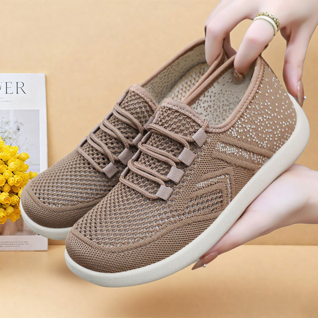 Women's Breathable Sneakers with Elastic Laces