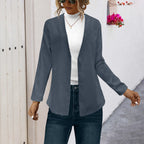 Women's Elegant Long Jacket with Soft Fabric and Open Cut