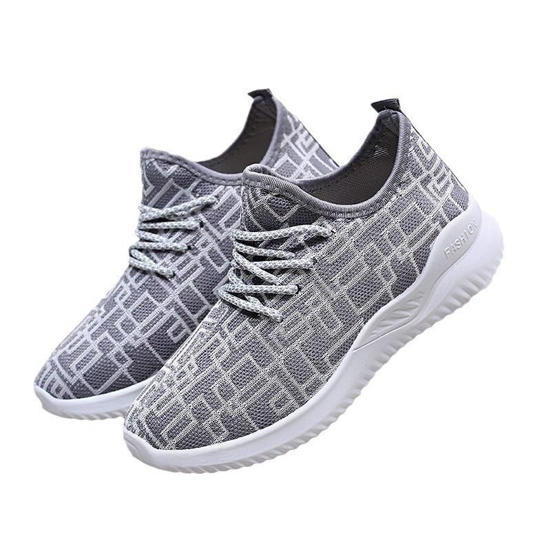 Women's Breathable Casual Sneakers with Trendy Knit Design