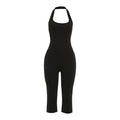 Elegant Fitted High-Neck Jumpsuit