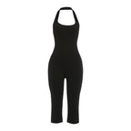 Elegant Fitted High-Neck Jumpsuit