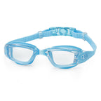 Swim goggles with adjustable head strap and anti-fog technology