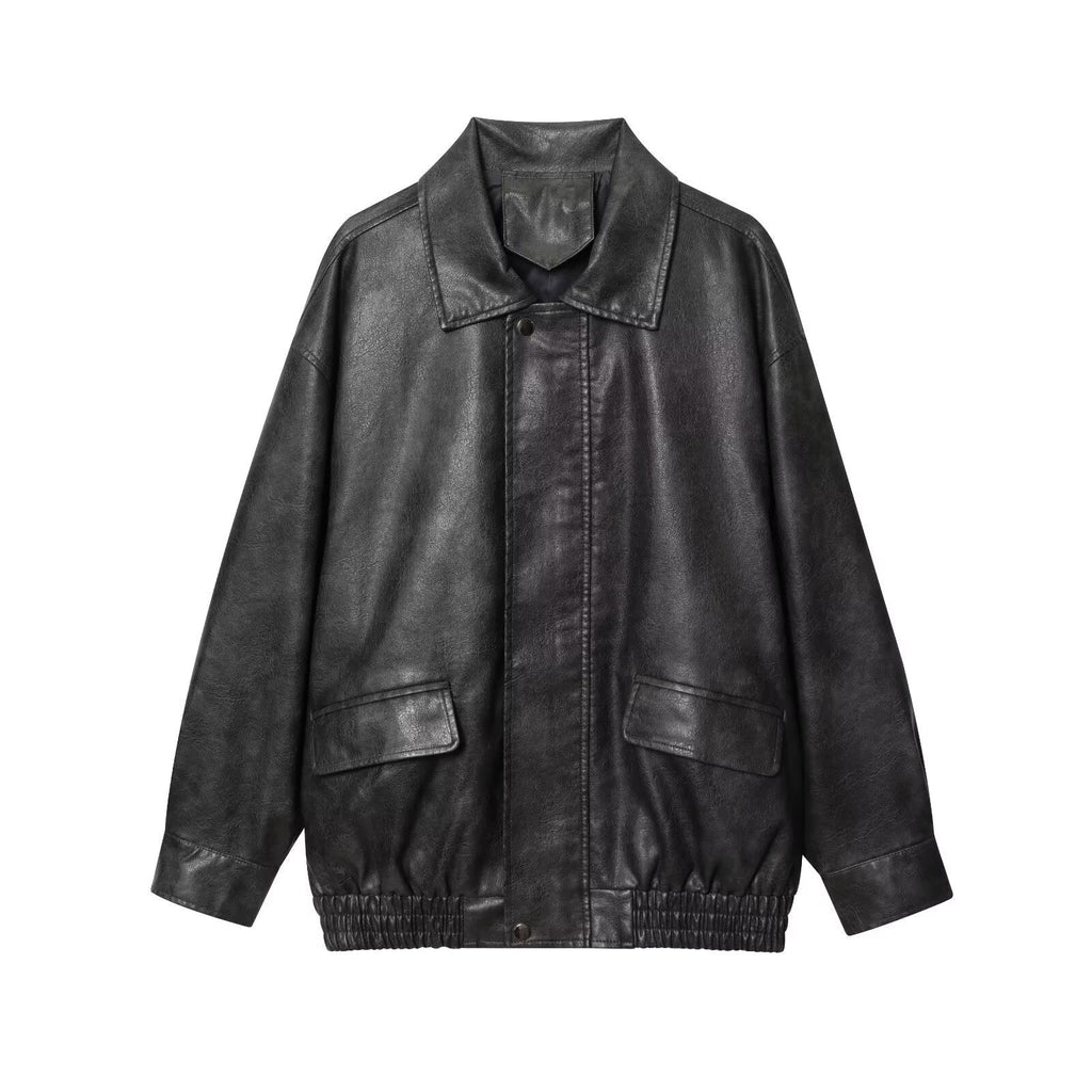 Women's Elegant Faux Leather Jacket