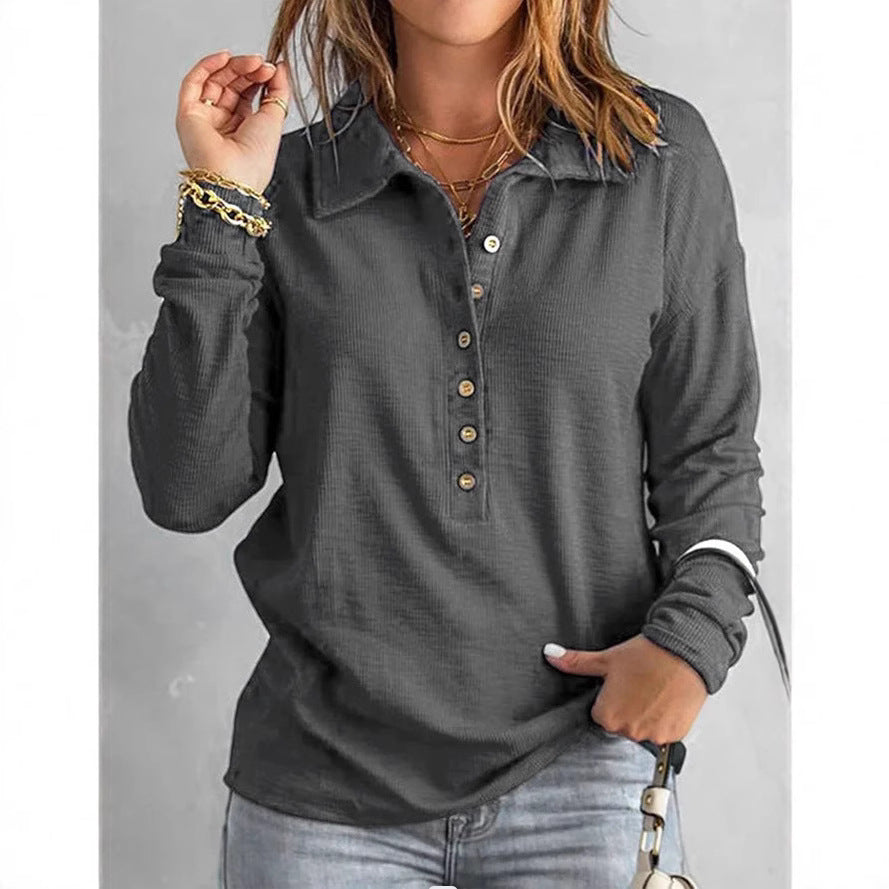 Women's Long-Sleeve Textured Shirt