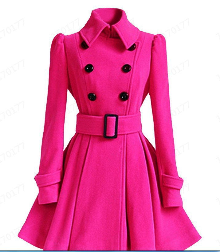 Women's Modern Trench Coat with Tailored Fit and Double Buttons