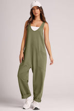 Women's Jumpsuit with Pockets and Stretch Fabric